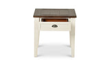 English Elm Steve Silver - Cayla - End Table - Dark Oak / White