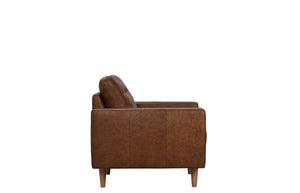 Porter Designs Porter Glisan Mid-century Modern Full-grain Leather Chair In Brown For Cozy And Stylish Living Spaces Brown Leather 02-204-03-7168