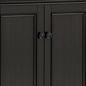 English Elm Amherst 66" Solid Wood Storage Cabinet In Hickory Brown - Stylish Buffet With Adjustable Shelves B136P158352