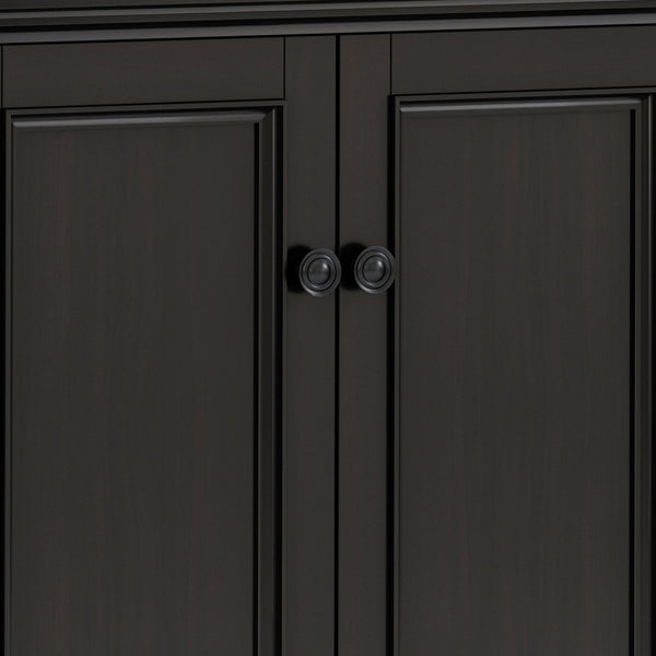 English Elm Amherst 66" Solid Wood Storage Cabinet In Hickory Brown - Stylish Buffet With Adjustable Shelves B136P158352