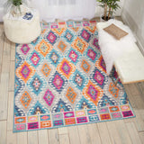 Nourison Passion PSN02 Machine Made Power-loomed No Border Indoor Only Bohemian Contemporary Rug Multicolor, Multicolor 100% Polypropylene 99446388018