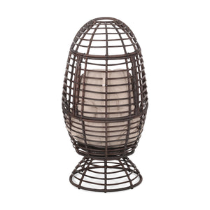 English Elm Christopher Knight Home® - ROBERTSON Rafael Swivel Egg Chair with Faux Rattan, Water‑Resistant Cushion, Handcrafted Patio Lounger 67930.00DBGE