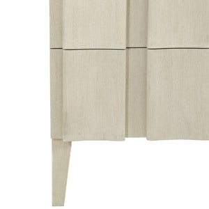 Bernhardt Bernhardt Cerused Linen East Hampton Hall Chest – 3-Drawer Neo-Traditional Console With Tapered Feet, Adjustable Glides, Anti-Tip Kit 395115