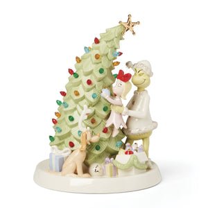 Lenox Merry Grinchmas Trimming The Tree Lit Figurine Multi, NO COLOR PORCELAIN 896417