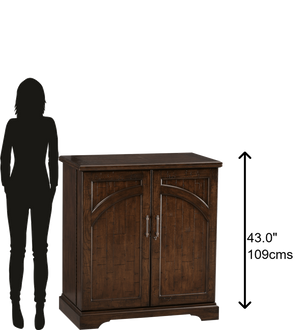 Hekman Furniture 695124 Rustic Wine Console With Hide-a-bar, Adjustable Racks, And Locking Doors For Entertaining Rustic Hardwood Benmore Wine Console 695124