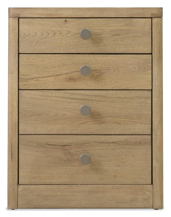 Hooker Furniture Kalamazoo Mobile File Cabinet In Aged Oak Veneer With Casters, Hidden Compartment & File Drawer 6062-10416-80