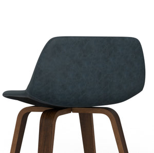 English Elm Randolph Mid-Century Modern Counter/Bar Stools Set Of 2 - Stylish Vegan Leather, Durable Bentwood Design B136P159447-GIGA