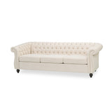 Christopher Knight Home® - Noble House - Parksley Tufted Chesterfield Fabric 3 Seater Sofa