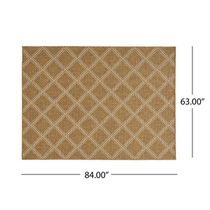 English Elm Christopher Knight Home® - RUG Natural Brown Polypropylene Area Rug 63x84in Low 4mm Pile Durable Easy-Care No Assembly Needed 72334.00