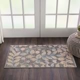 Nourison Tranquil TRA03 Machine Made Power-loomed No Border Indoor Only Farmhouse  Rug Grey Beige, Beige and Grey 100% Polypropylene 99446484079