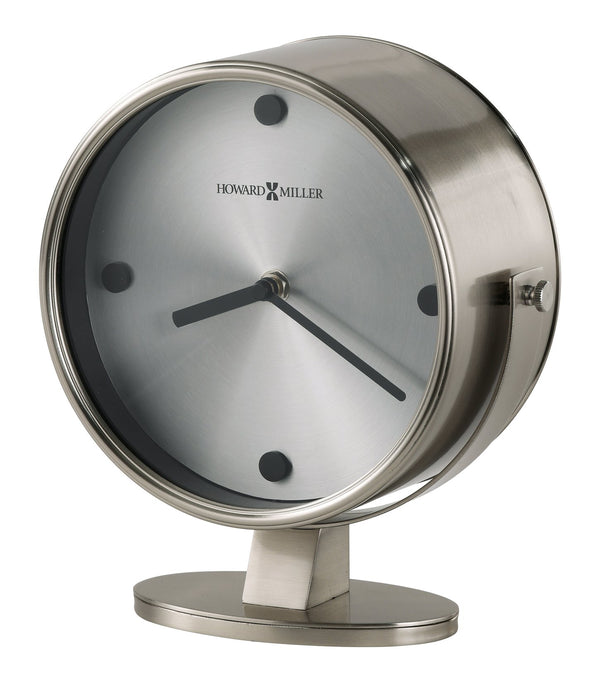 Hekman Furniture 635241 Glen Accent Clock - Modern Minimalist Design In Nickel & Black, Perfect For Any Space Nickel Glen Accent Clock 635241
