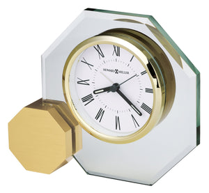 Hekman Furniture 645832 Elegant Aluminum Octagon Tabletop Clock With Roman Numerals & Polished Gold-tone Bezel  Danson Tabletop Clock 645832