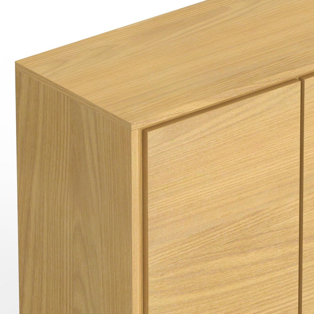 English Elm Lowry Medium Storage Cabinet - Stylish Oak Veneer With Adjustable Shelves For Versatile Use B136P158858