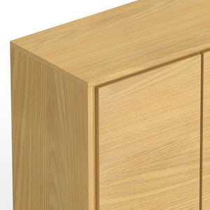 English Elm Lowry Medium Storage Cabinet - Stylish Oak Veneer With Adjustable Shelves For Versatile Use B136P158858
