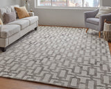 Feizy Rugs Lorrain Wool Hand Tufted Bohemian & Eclectic Rug Ivory/Taupe 9'-6" x 13'-6"