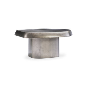 Bernhardt Bernhardt Sculptural Clawson 35.5" Irregular Pentagon Cocktail Table In Graphite Cast Aluminum 338014A