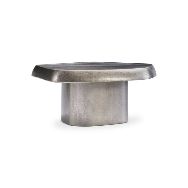 Bernhardt Bernhardt Sculptural Clawson 35.5" Irregular Pentagon Cocktail Table In Graphite Cast Aluminum 338014A