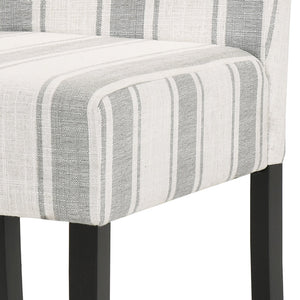 English Elm Christopher Knight Home® - DINING Chair with Plush Fabric Upholstery, Rubberwood Legs, Contemporary Minimalist Comfort and Style Grey Stripe 60162.00GRYLNN