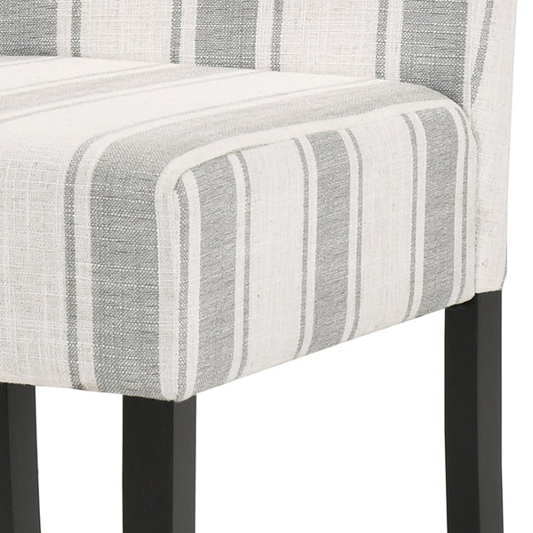 English Elm Christopher Knight Home® - DINING Chair with Plush Fabric Upholstery, Rubberwood Legs, Contemporary Minimalist Comfort and Style Grey Stripe 60162.00GRYLNN