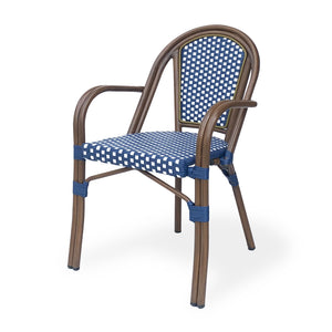 English Elm Bistro Wicker Outdoor Dining Chairs Set of Two with Rust Resistant Aluminum Frame Patio 72905.00NVY