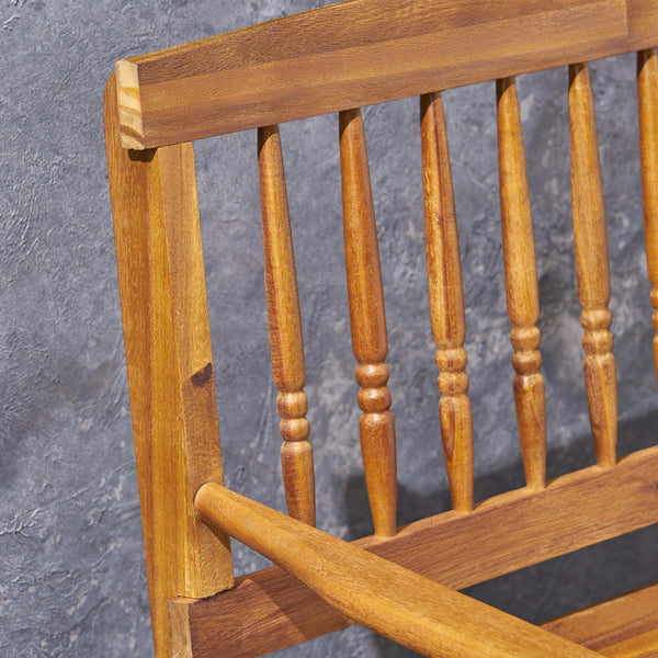 English Elm Imperial Solid Acacia Wood Farmhouse Bench with Lower Shelf for Entryway 62539.00