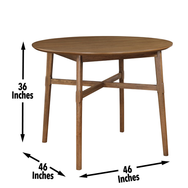English Elm Steve Silver - Oslo Round Counter Table in Dark Brown Wood with Hairpin Legs, Knife Edge Top, Seats Four Comfortably B081P157023