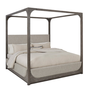 Drew & Jonathan Home Griffith California King Canopy Bed Gray with Light Wood Finish P367-BR-K6 Pulaski Furniture