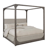 Scott Living Home Griffith California King Canopy Bed Gray with Light Wood Finish P367-BR-K6 Pulaski Furniture