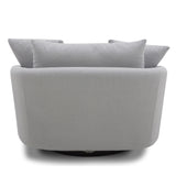 Parker House Parker Living Boomer - Dove Grey Large Swivel Chair with 2 Toss Pillows Dame Dove Grey 100% Polyester SBMR#912S-DMDV