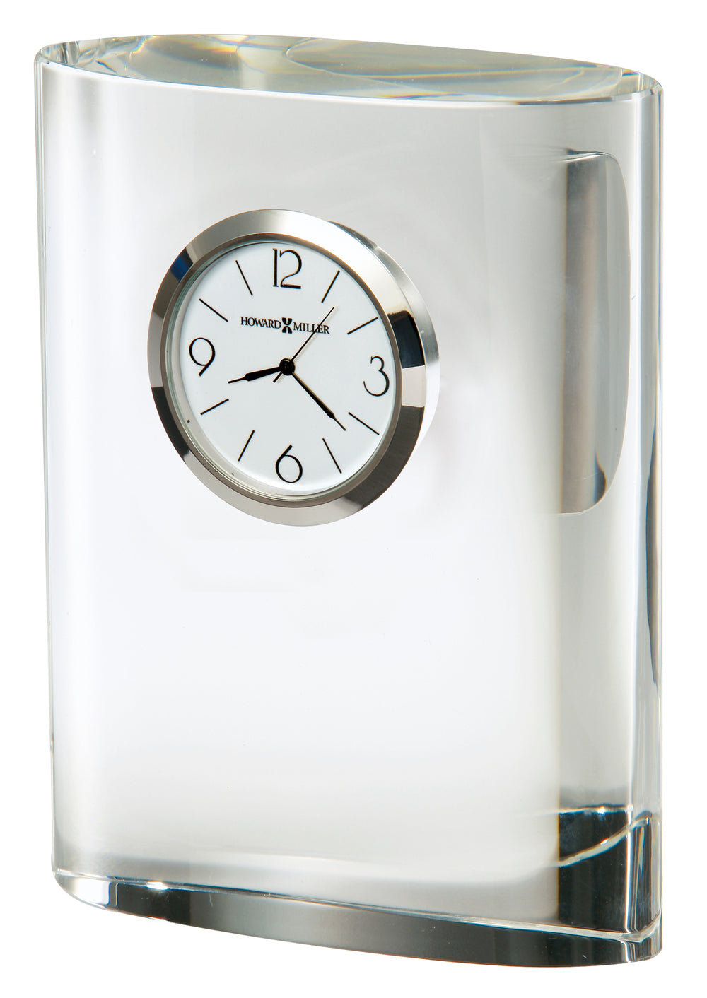 Hekman Furniture 645718 Fresco Tabletop Clock - Elegant Optical Crystal Design For Modern Home Décor & Quiet Ticking  Fresco Tabletop Clock 645718