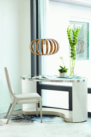 Bernhardt Bernhardt Curved Axiom Side Chair — Linear Gray Frame, Neutral Upholstery, Ergonomic Transitional Design 381565