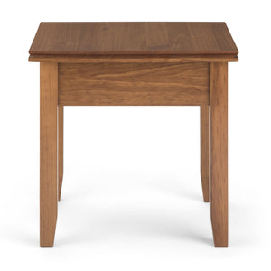 English Elm Artisan Honey Brown End Table - Handcrafted Wood Design With Storage For Versatile Living Spaces B136P158692