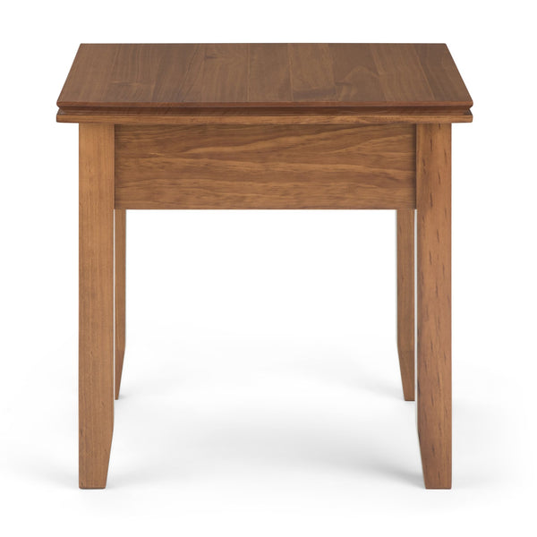 English Elm Artisan Honey Brown End Table - Handcrafted Wood Design With Storage For Versatile Living Spaces B136P158692