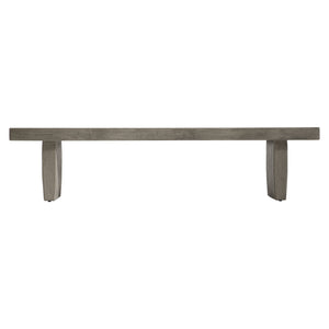 Bernhardt Bernhardt Carbonized Teak Kona Outdoor Bench With Live-Edge Top, Weathered Finish, 76" Durable Seating X05508