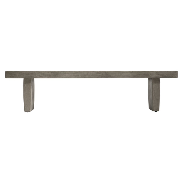 Bernhardt Bernhardt Carbonized Teak Kona Outdoor Bench With Live-Edge Top, Weathered Finish, 76" Durable Seating X05508