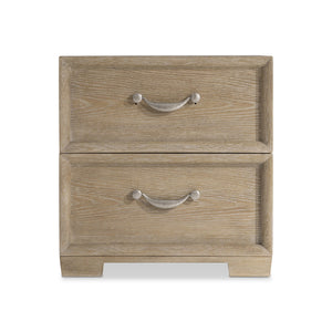 Bernhardt Bernhardt Aventura Nightstand With Soft-Close Drawers, Usb Charging, White Oak Grain, 28"W 318226