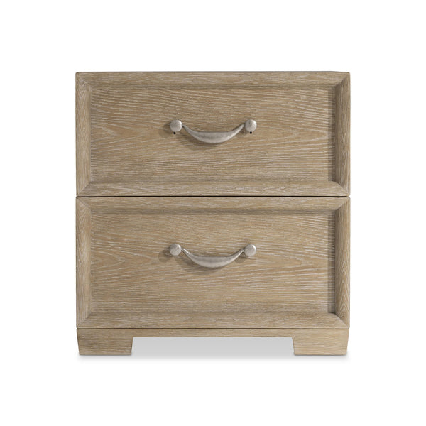 Bernhardt Bernhardt Aventura Nightstand With Soft-Close Drawers, Usb Charging, White Oak Grain, 28"W 318226