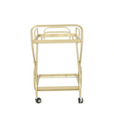 Christopher Knight Home® - Noble House - Perley Indoor Traditional Iron and Glass Bar Cart, Gold