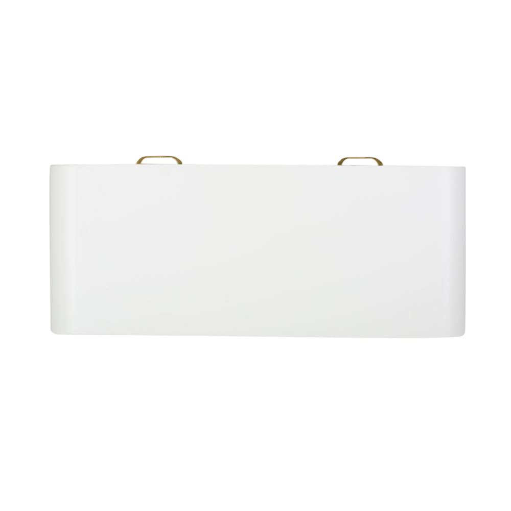 English Elm Christopher Knight Home® - ACCENT White Glam Vanity Table with Gold Legs, 2 Drawers, Faux Wood Top, Modern Chic 39.5"W PMID 64633.00
