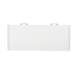 English Elm Christopher Knight Home® - ACCENT White Glam Vanity Table with Gold Legs, 2 Drawers, Faux Wood Top, Modern Chic 39.5"W PMID 64633.00