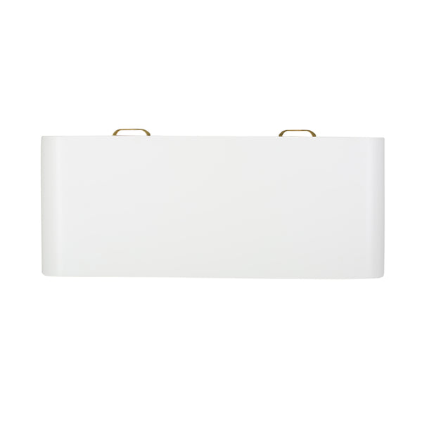 English Elm Christopher Knight Home® - ACCENT White Glam Vanity Table with Gold Legs, 2 Drawers, Faux Wood Top, Modern Chic 39.5"W PMID 64633.00