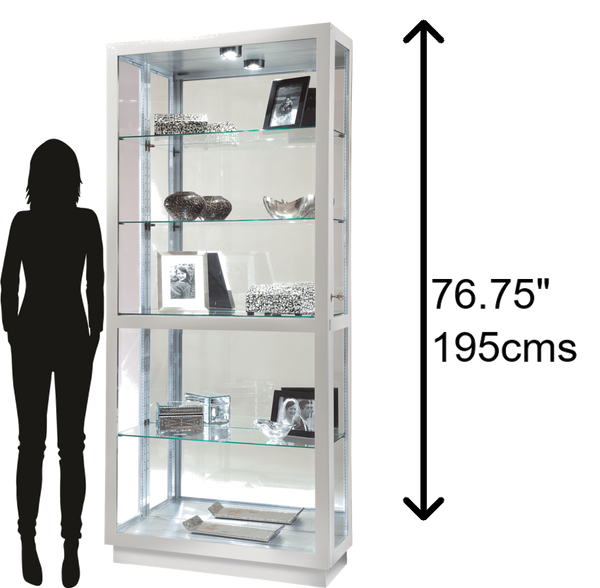 Hekman Furniture 680576 Jayden Ii Curio Cabinet - Elegant Lighted Display For Collectibles With Adjustable Shelves Silver Jayden Ii Curio Cabinet 680576