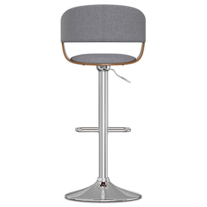 English Elm Lowell Adjustable Swivel Bar Stool - Light Grey Linen Upholstery, Mid-Century Modern Design & Comfort B136P158833