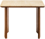 Aluna UAN-001 18"H x 24"W x 16"D, 16"H x 15"W x 12"D End Table UAN001-SET  Top: Cream; Base: Dark Brown Surya