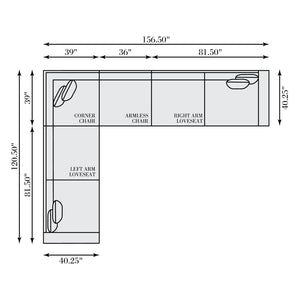 Bernhardt Bernhardt Nest Full Grain Leather Sectional with Deep Plush Seating for Modern Living K2241