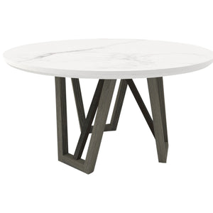 Parker House Pure Modern Dining 54 In. Round Table with Wood Base Moonstone Oak Solids / Oak Veneers DPUR#54RND