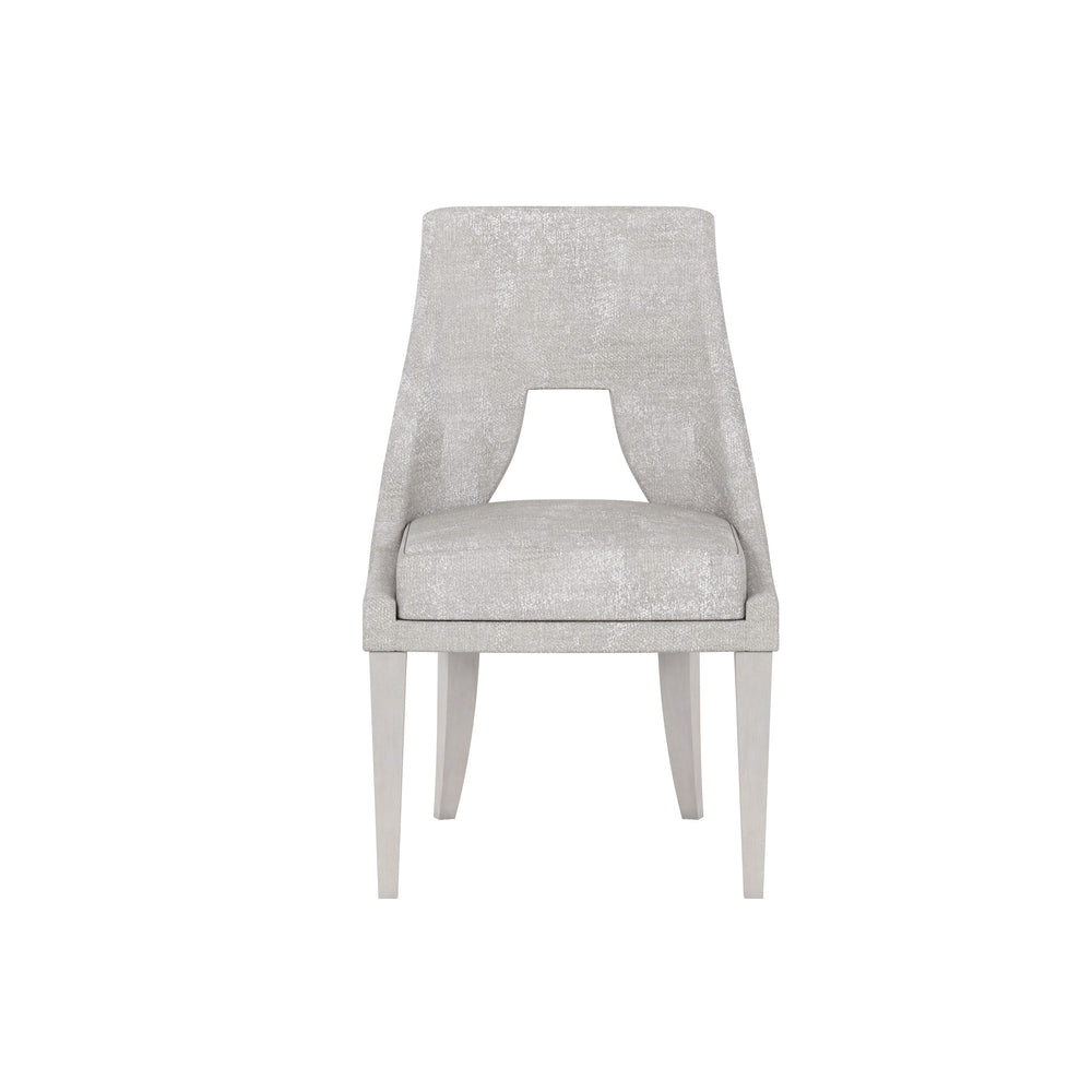A.R.T. Furniture Set Of 2 - Mezzanine Side Chair In Dove Gray - Elegant Barrel Back Design With Textured Chenille Upholstery - Set Of 2 Light Gray Parawood And Poplar Solids,Foam,Fiber,Fabric 325200-2249