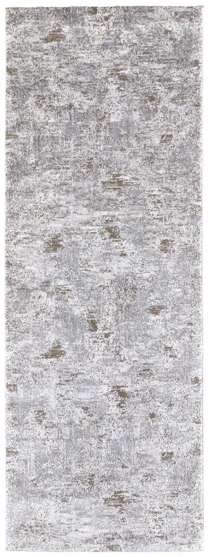 Feizy Rugs Vancouver Abstract Distressed Area Rug - Durable Polypropylene Blend For Contemporary Living Spaces Ivory,Gray,Tan Polypropylene,Polyester Vnr39fhfivygryi71