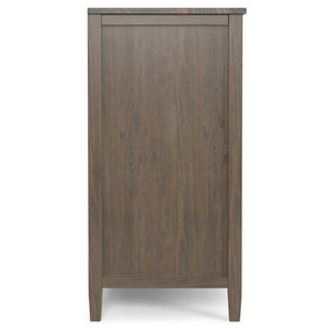 English Elm Ela Sideboard - Handcrafted Smoky Brown Storage Cabinet With Transitional Shaker Style Design B136P158602