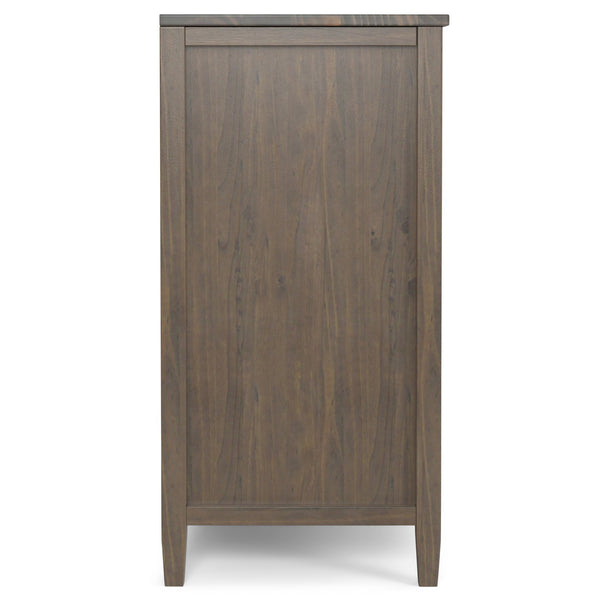 English Elm Ela Sideboard - Handcrafted Smoky Brown Storage Cabinet With Transitional Shaker Style Design B136P158602